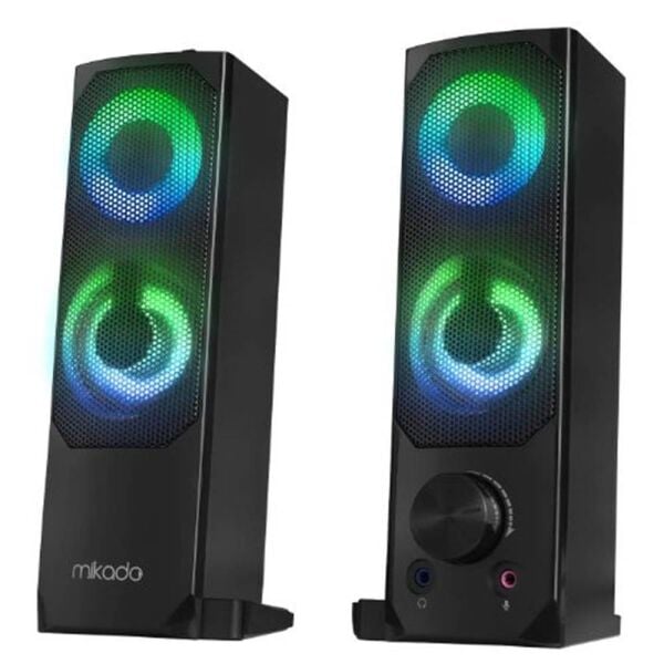 Mikado MD-S102 2.0 3Wx2CH RGB Ledli Siyah USB Soundbar Speaker Hoparlör
