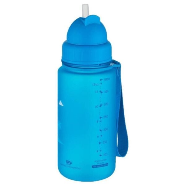 Uzspace Sevimli Hayvanlar 400 ml Tritan Pipetli Matara 3024-5 Mavi