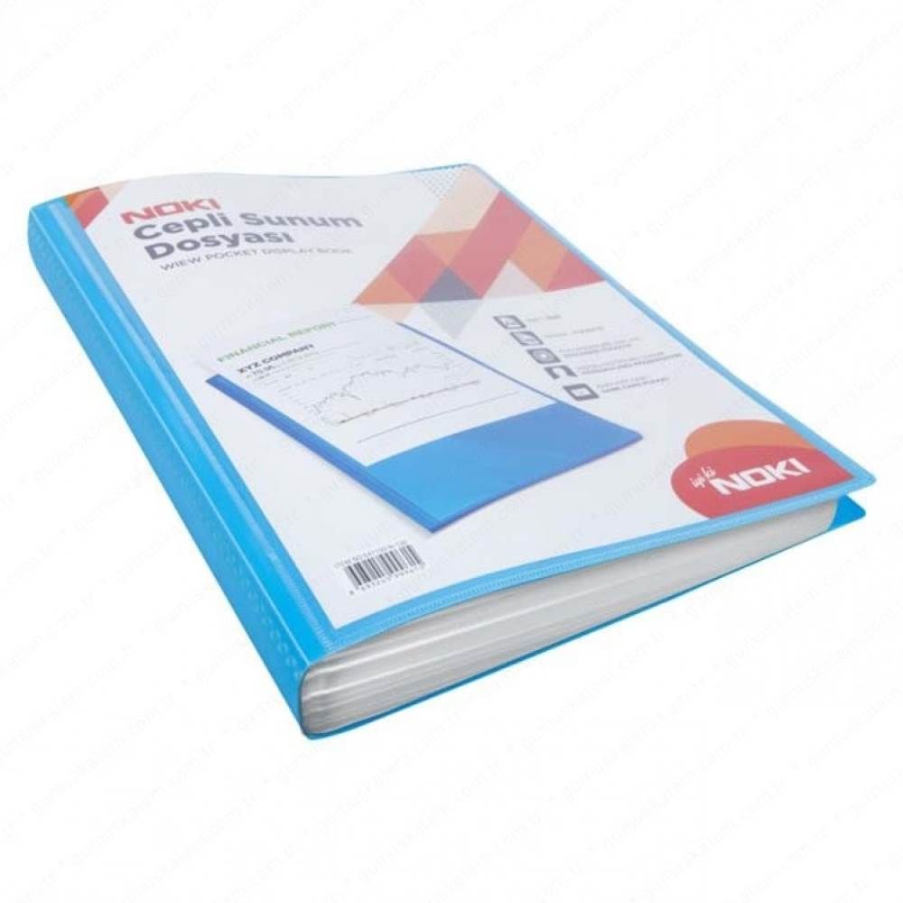 Noki Sunum Dosyası 100 lü Cepli Mavi 641100-N-130