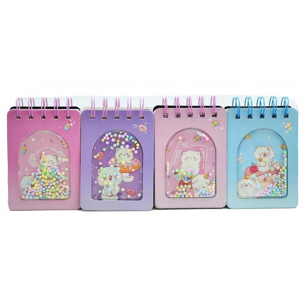 Taros Unick Color Boncuklu Kedi Spiralli not Defteri 6717