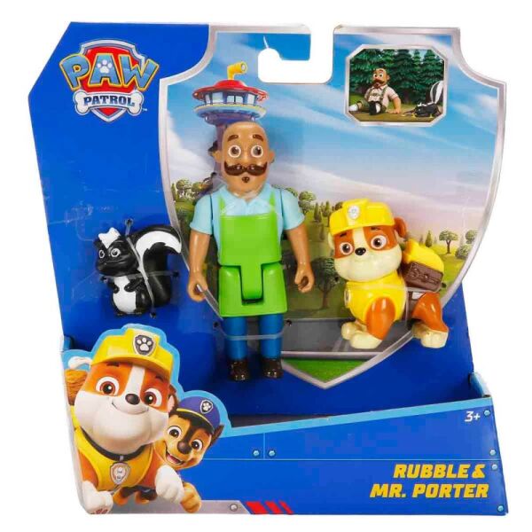 Paw Patrol 3’lü Figür Seti Rubble ve MR.Porter