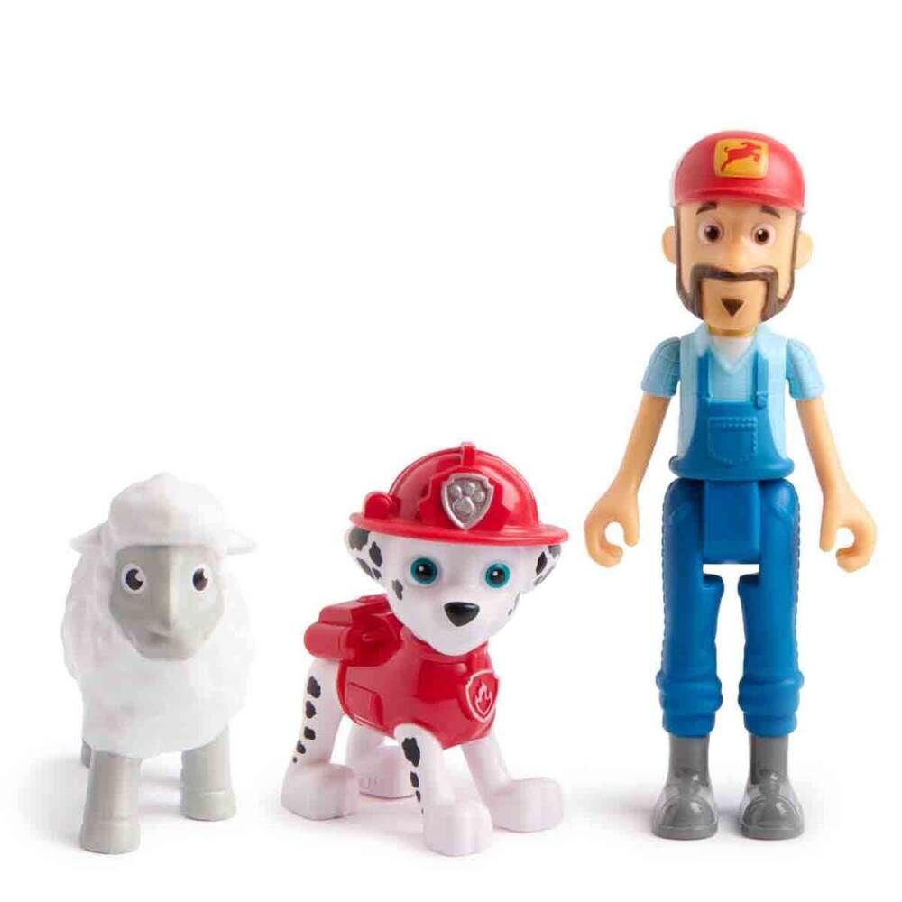 Paw Patrol 3’lü Figür Seti Marshall ve Farmer Al