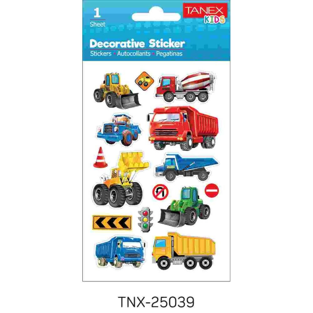 Tanex Sticker İnşaat Kamyonları Serisi 25039