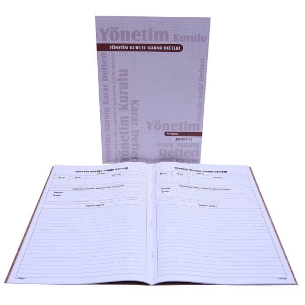 Özkan Yönetim Kurulu Karar Defteri 40 Yaprak BM138 136