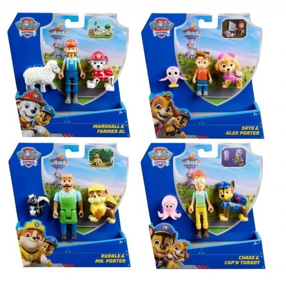 Paw Patrol 3’lü Figür Seti Chase ve Cap'n Turbot