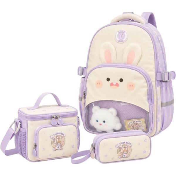 Color Bags B94 3'lü Set Mor İlkokul Çantası