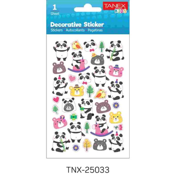 Tanex Sticker Panda Serisi 25033