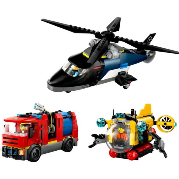LEGO® City Helikopter, İtfaiye Kamyonu ve Denizaltı Karışımı 60462
