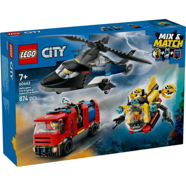 LEGO® City Helikopter, İtfaiye Kamyonu ve Denizaltı Karışımı 60462