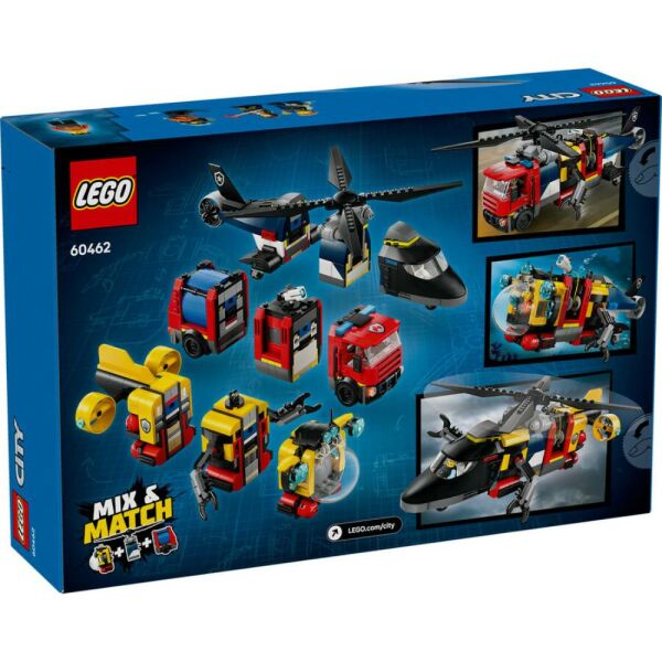LEGO City Helikopter İtfaiye Kamyonu ve Denizaltı Karışımı 60462