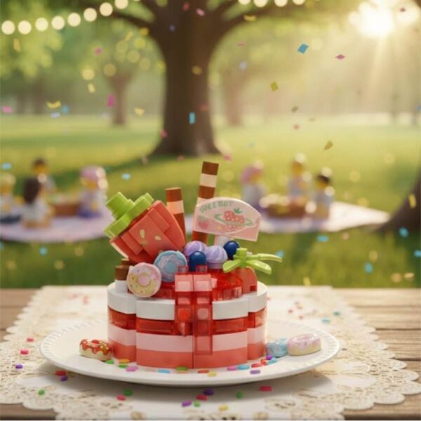 LOZ 8644 Çiçekli Pasta 160 Parça Blok Oyuncak
