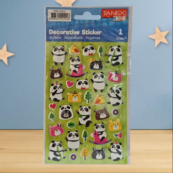 Tanex Sticker Panda Serisi 25033