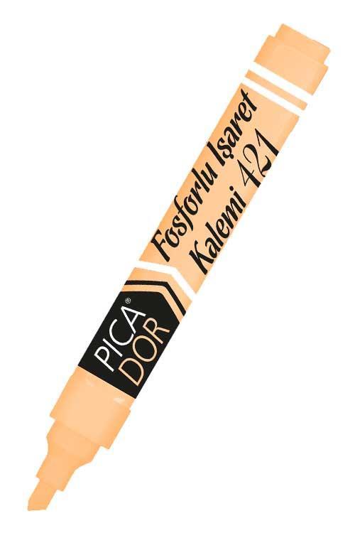 Picador 421 Doldurulabilir Pastel Turuncu Fosforlu Kalem