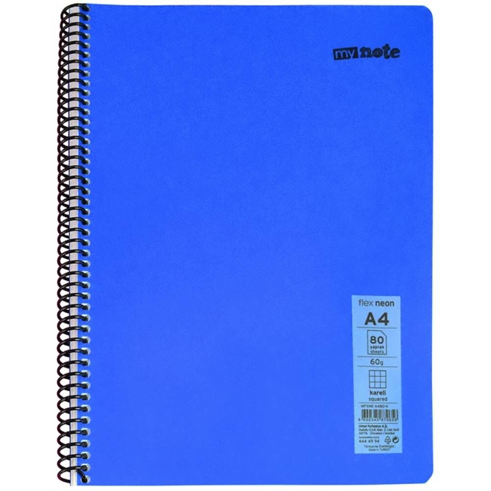 Mynote Defter Flex Neo Pp Kapak Spiralli A4 120 Yp Çizgili Mfxne-A4120-Ç