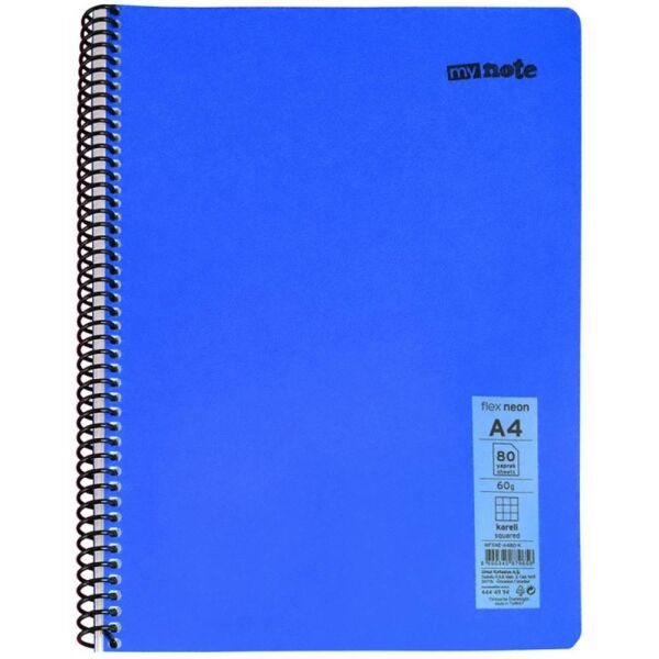 Mynote Defter Flex Neo Pp Kapak Spiralli A4 120 Yp Çizgili Mfxne-A4120-Ç