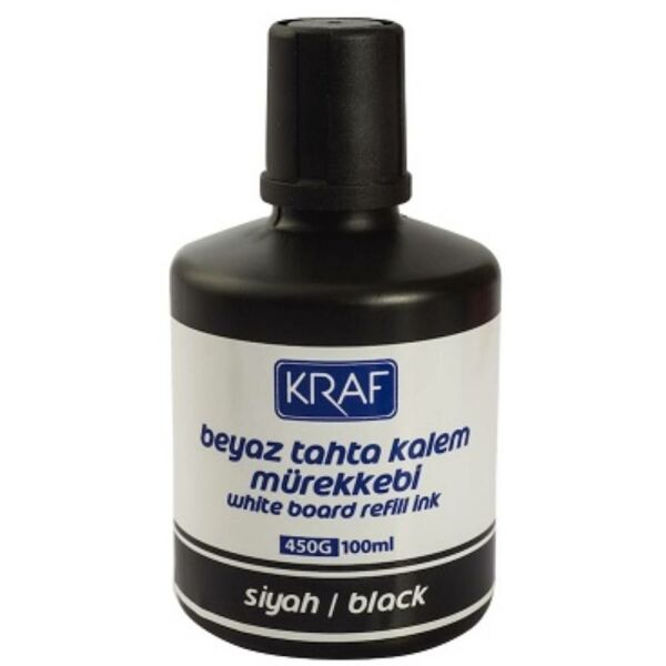 Kraf Beyaz Tahta Kalem Mürekkebi 100Ml 450G Siyah