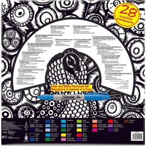 Sharpie Permanent Markör Kalem 28 Renk Tavus Kuşu 2058158