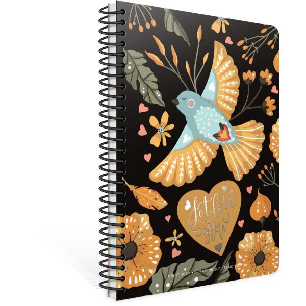 Night Book 17x24 120 Yaprak Çizgili Spiralli Defter 6556