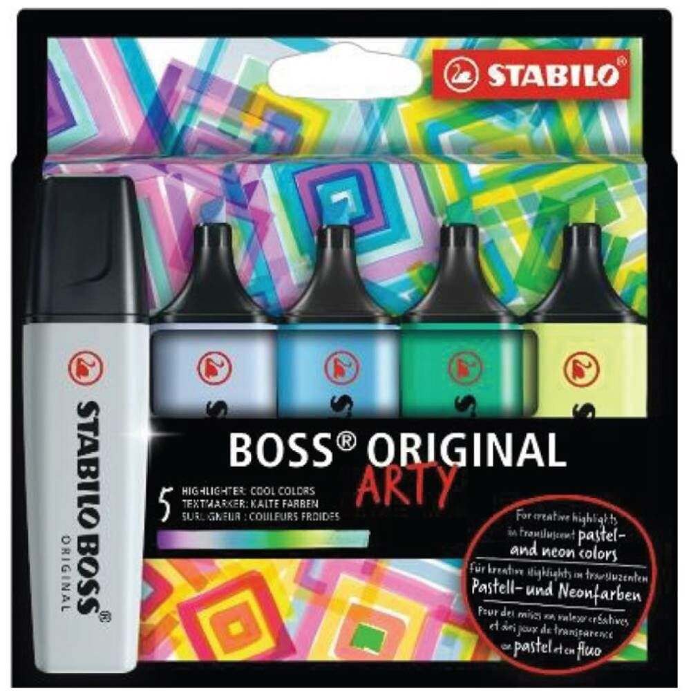 Stabılo Fosforlu Kalem Boss Orıgınal Set  5 Li Soğuk Renkler 70/5-02-2-20