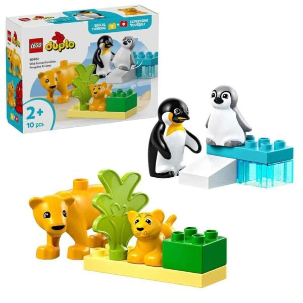 LEGO® DUPLO Vahşi Hayvan Aileleri Penguenler ve Aslanlar 10442
