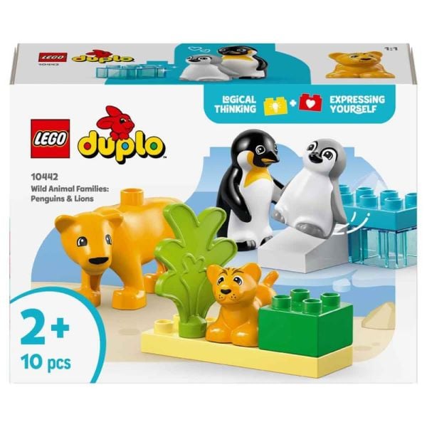 LEGO® DUPLO Vahşi Hayvan Aileleri Penguenler ve Aslanlar 10442