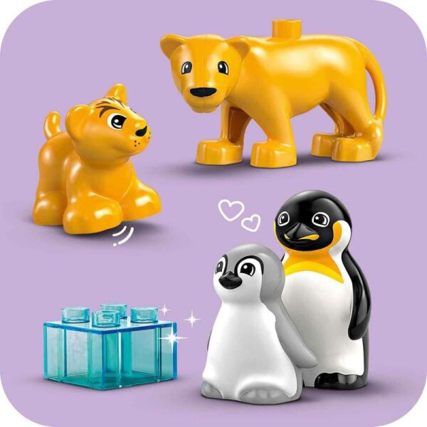LEGO® DUPLO Vahşi Hayvan Aileleri Penguenler ve Aslanlar 10442