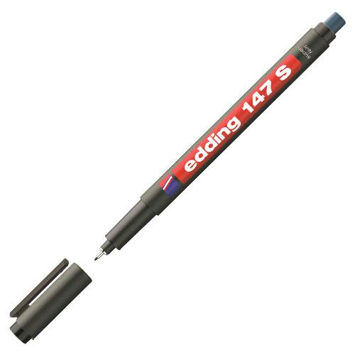 Edding Asetat Kalemi E-147 S Silgili Siyah 14701