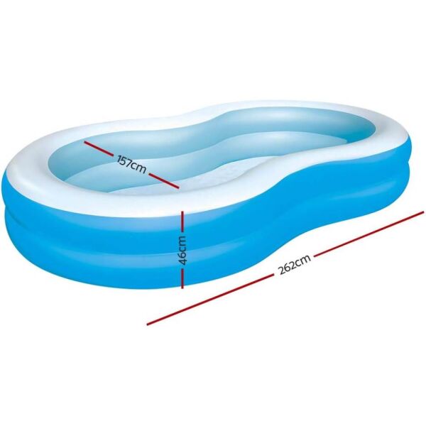 Bestway 262x157x46 cm cm Oval Renkli Havuz 54117