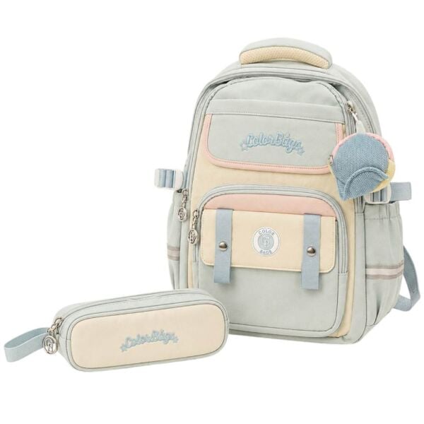 Color Bags B100 2'li Set Mavi İlkokul Çantası