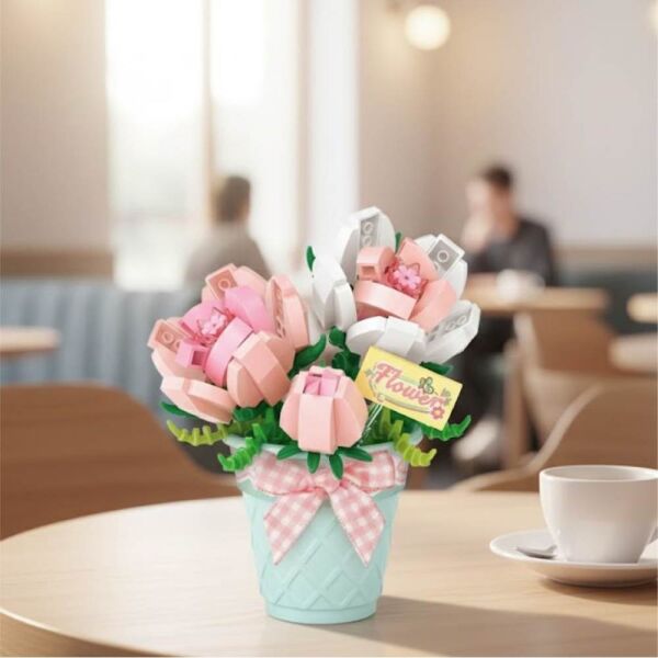 LOZ LZ-8836 Saksılı Gül 230 Parça Blok Oyuncak