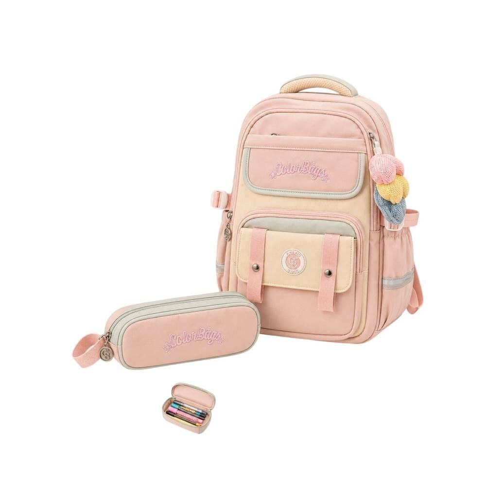 Color Bags B100 2'li Set Pembe İlkokul Çantası