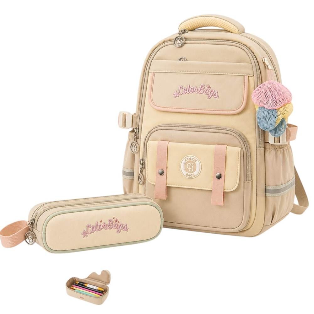 Color Bags B100 2'li Set Kahve İlkokul Çantası