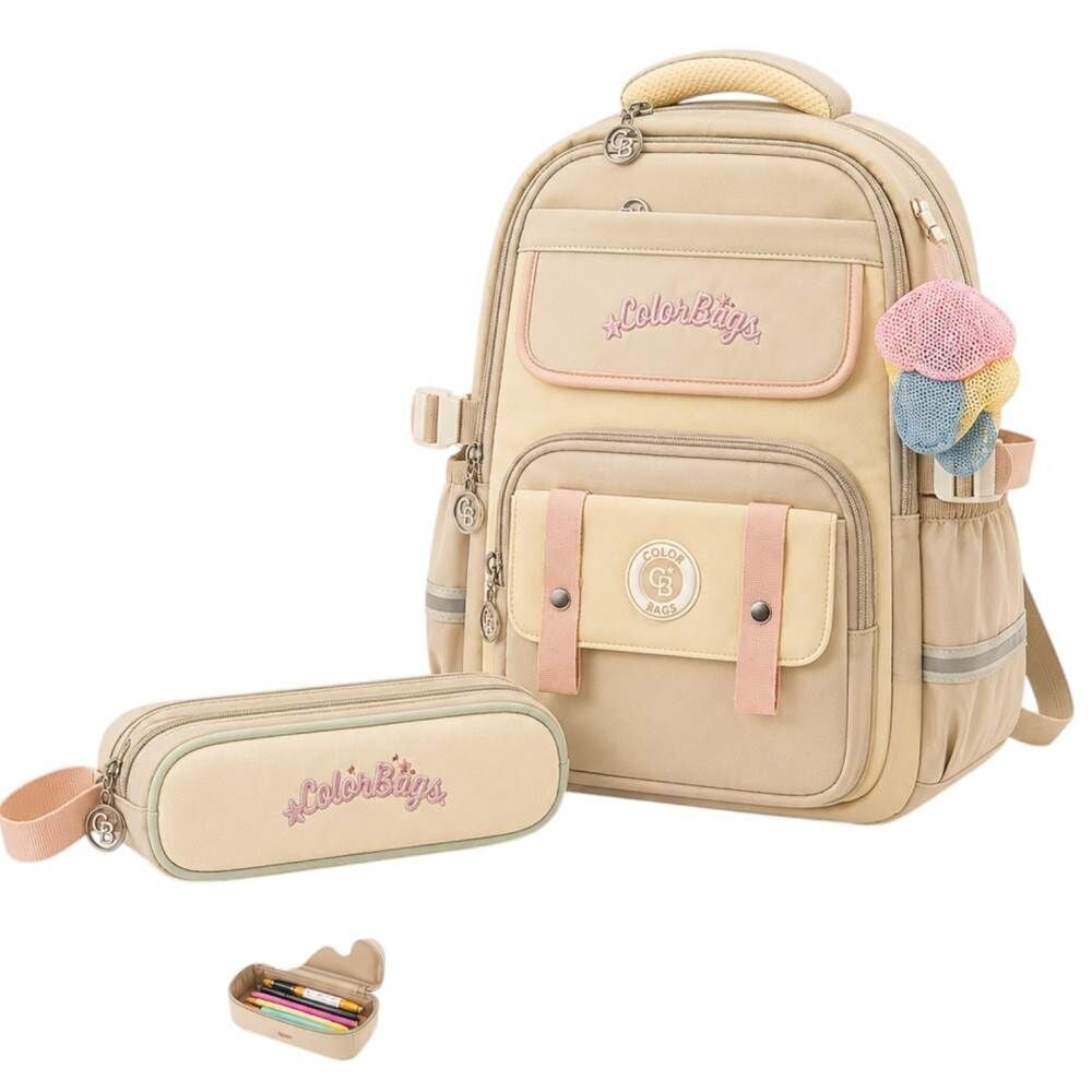 Color Bags B100 2'li Set Kahve İlkokul Çantası