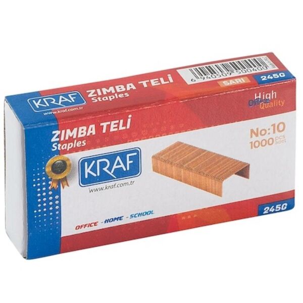 Kraf Zımba Teli No:10 Sarı 1000 Li 245G