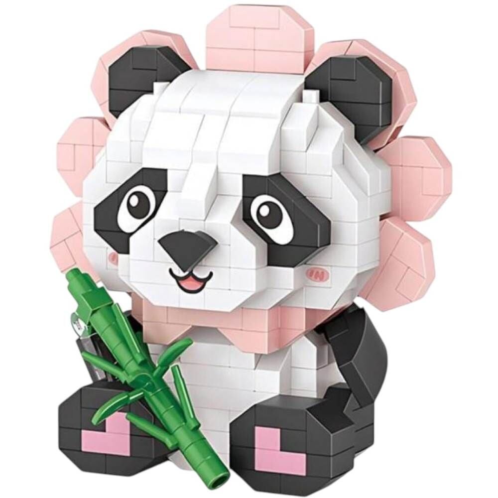 LOZ LZ-8803 Sevimli Çiçek Panda 350 Parça Blok Oyuncak