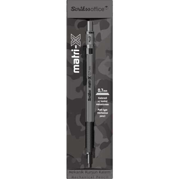 Scrikss Matri-X Gri 07 mm Versatil Kalem