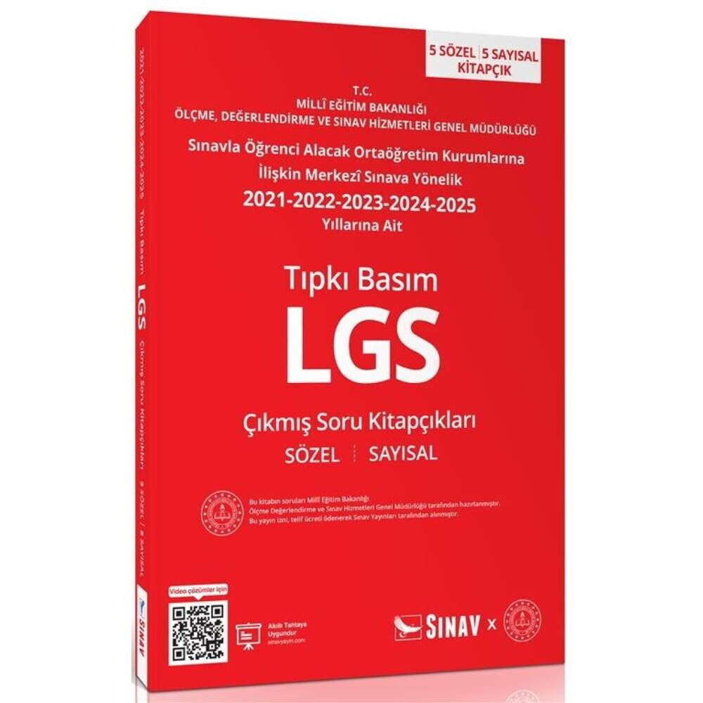 Sınav 8.Sınıf LGS Tıpkı Basım son 5 Yıl Çıkmış Soru Kitapçıkları