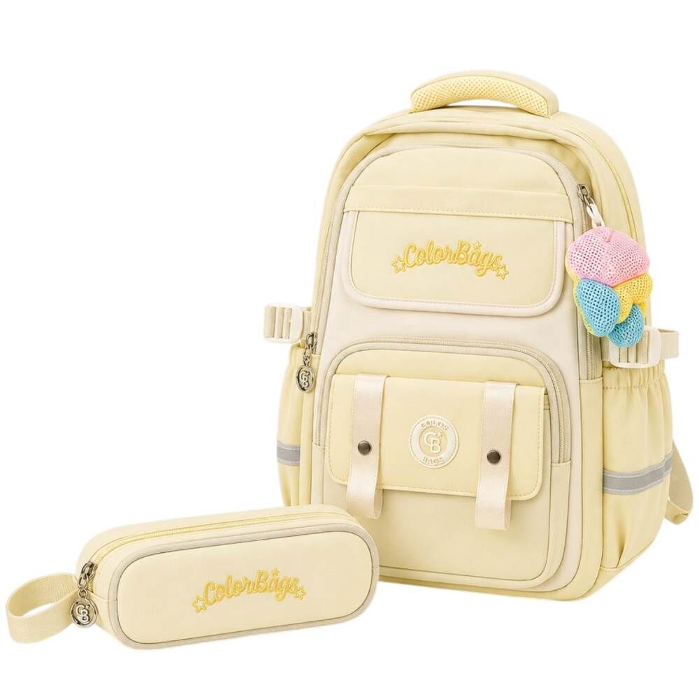 Color Bags B100 2'li Set Sarı İlkokul Çantası