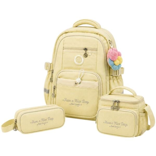 Color Bags B86 3'lü Set Sarı İlkokul Çantası