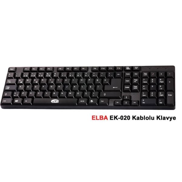 Elba EK-020 F Usb Siyah Türkçe Kablolu Standart Klavye (1.8Mt Kablo Uzunluğu)