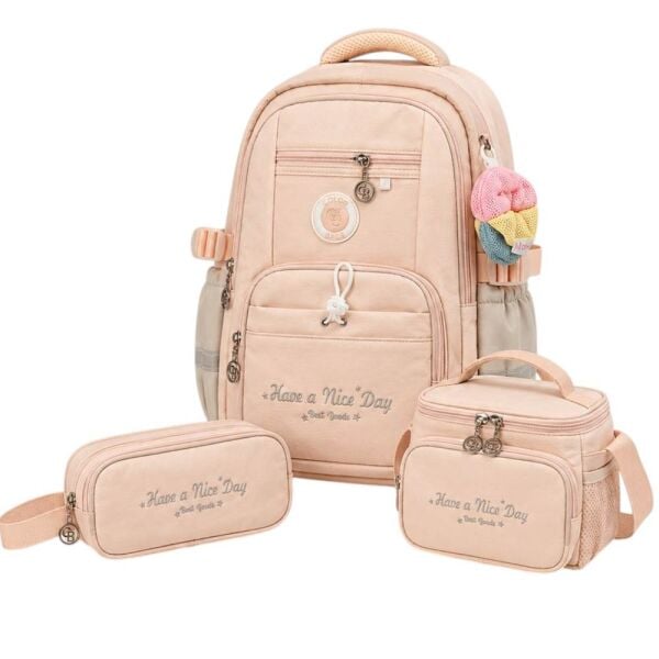 Color Bags B86 3'lü Set Pembe İlkokul Çantası