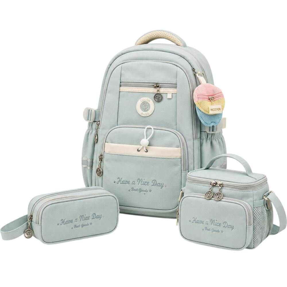 Color Bags B86 3'lü Set Turkuaz İlkokul Çantası