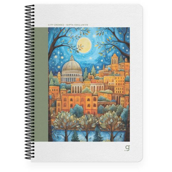 Ctiy 17x24 80 Yaprak Çizgili Sert Kapak Spiralli Defter 7253
