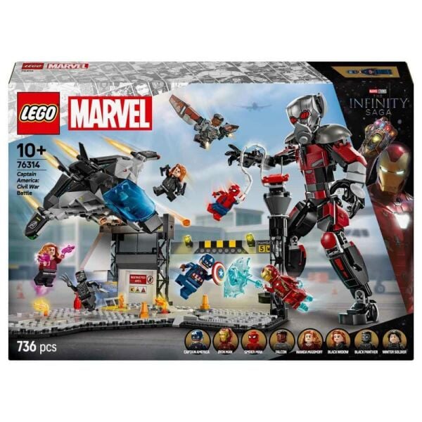 LEGO® Marvel Kaptan Amerika Kahramanların Savaşı Aksiyon Savaşı 76314