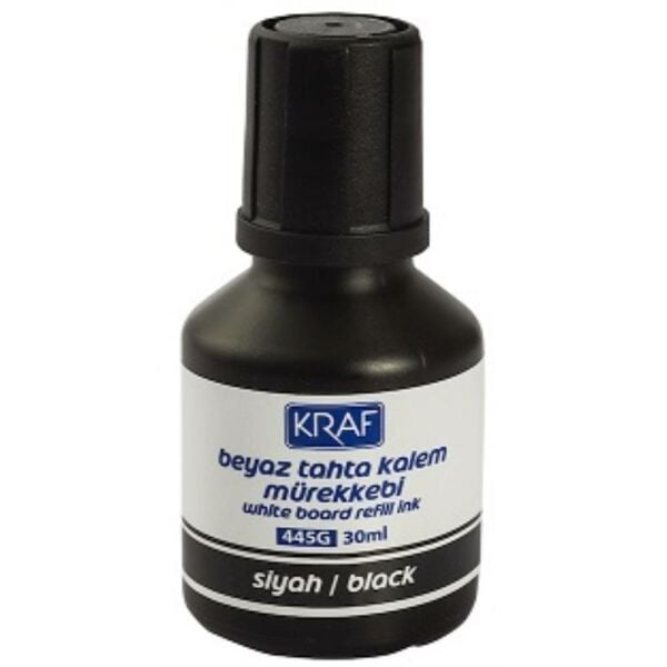 Kraf Beyaz Tahta Kalem Mürekkebi   30Ml 445G Siyah