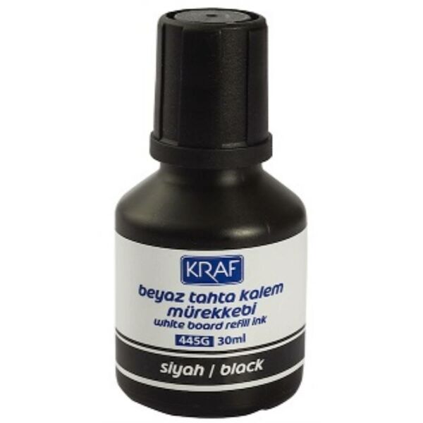 Kraf Beyaz Tahta Kalem Mürekkebi 30Ml 445G Siyah