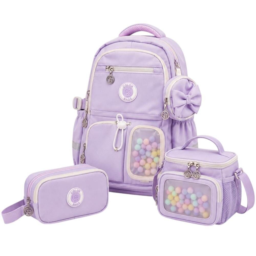 Color Bags B85 3'lü Set Lila İlkokul Çantası