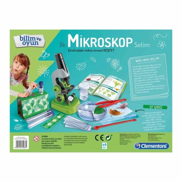 Clementoni 64963 Bilim ve Oyun İlk Mikroskop Setim
