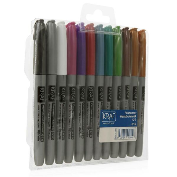 Kraf Permanent Markör Metalik 12 Li 616G