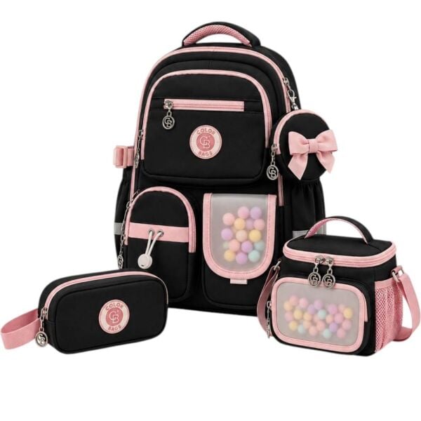 Color Bags B85 3'lü Set Pembe İlkokul Çantası